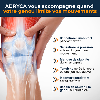 ABRYCA Genou Actif — Bandes de kinésiologie prêtes à poser