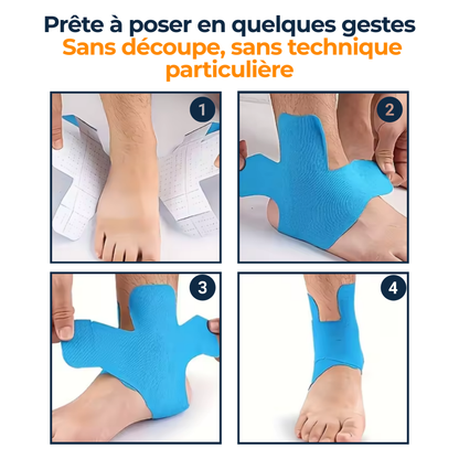 ABRYCA Cheville Stable — Bandes de kinésiologie prêtes à poser