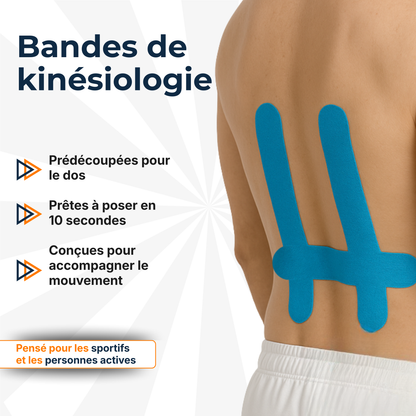 ABRYCA Dos Fluide — Bandes de kinésiologie prêtes à poser