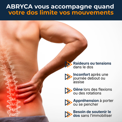ABRYCA Dos Fluide — Bandes de kinésiologie prêtes à poser