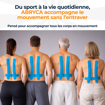 ABRYCA Dos Fluide — Bandes de kinésiologie prêtes à poser