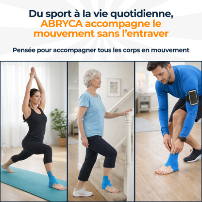 ABRYCA Cheville Stable — Bandes de kinésiologie prêtes à poser